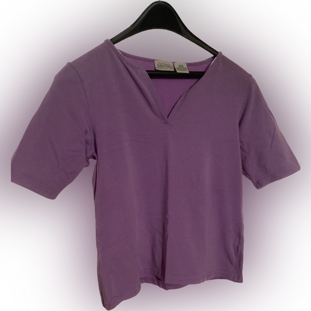 Purple short sleeve St John’s Bay tshirt